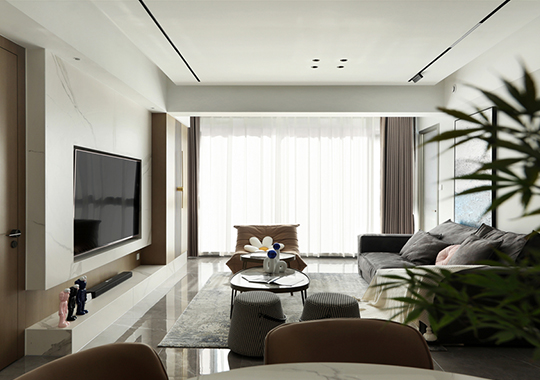 杭州新湖菲林131㎡四居室現代簡約裝修效果圖